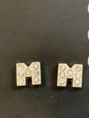 Letter M Bling Charm For Floating Lockets